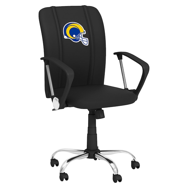 Dreamseat Curve Task Chair with Los Angeles Rams Helmet Logo XZOCCURVE-PSNFL20082 - main